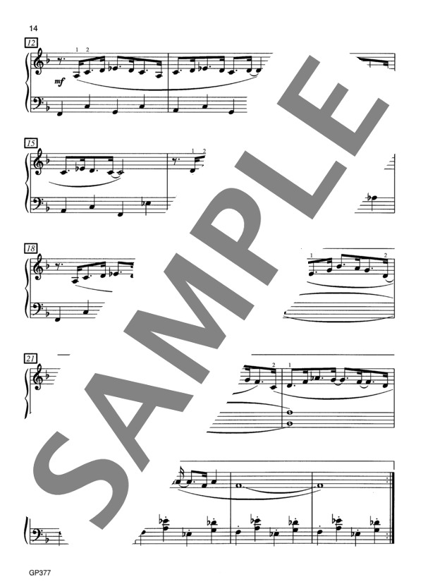 ストリート・スマート ~「フリスキー・ビジネス」より (オーギニー・ロシェロール) / ピアノソロ 初〜中級 - サンプル譜面 3/4