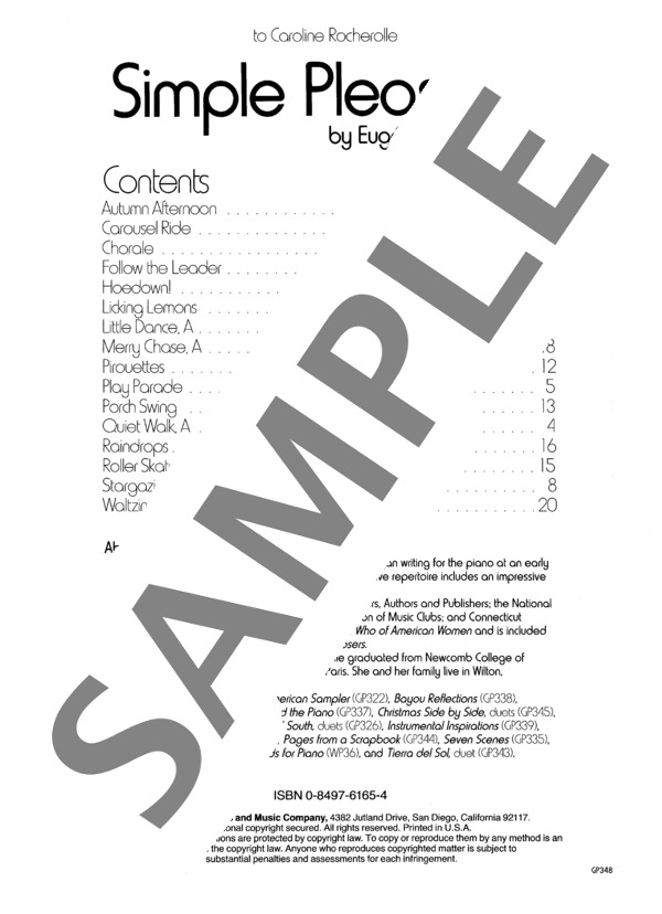 星の輝き ~「シンプル・プレジャーズ」 (オーギニー・ロシェロール) / ピアノソロ 初〜中級 - サンプル譜面 1/3