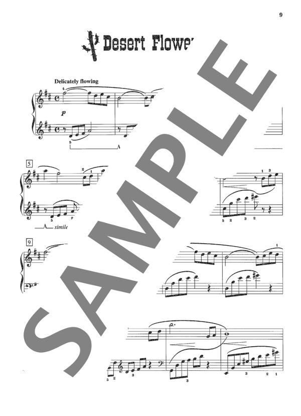 砂漠の花 ~「ウエストウィンズ」 (オーギニー・ロシェロール) / ピアノソロ 初〜中級 - サンプル譜面 2/3