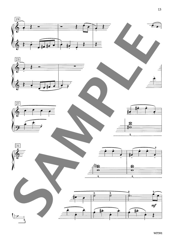 ピガールを通り抜けて ~「パリの散歩道」より (オーギニー・ロシェロール) / ピアノソロ 初〜中級 - サンプル譜面 3/5