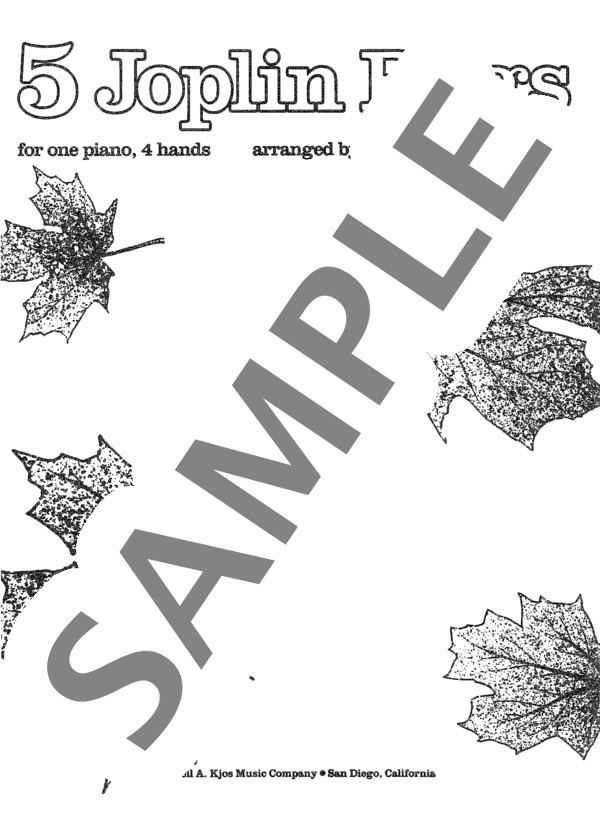 メイプル・リーフ・ラグ  (ウィークレー&アーガンブライト編曲 / 4手連弾譜） (スコット・ジョプリン) / ピアノ連弾 初〜中級 - サンプル譜面 1/5