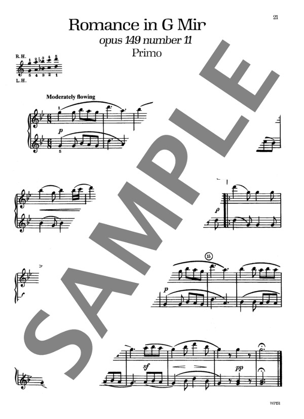 ロマンス ト長調  (ウィークレー&アーガンブライト編曲 / 4手連弾譜） (アントン・ディアベリ) / ピアノ連弾 初〜中級 - サンプル譜面 3/3