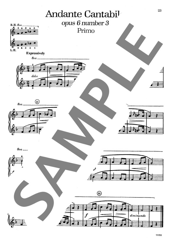 アンダンテ・カンタービレ (ウィークレー&アーガンブライト編曲 / 4手連弾譜） (ハインリヒ・エンケ) / ピアノ連弾 初〜中級 - サンプル譜面 3/3
