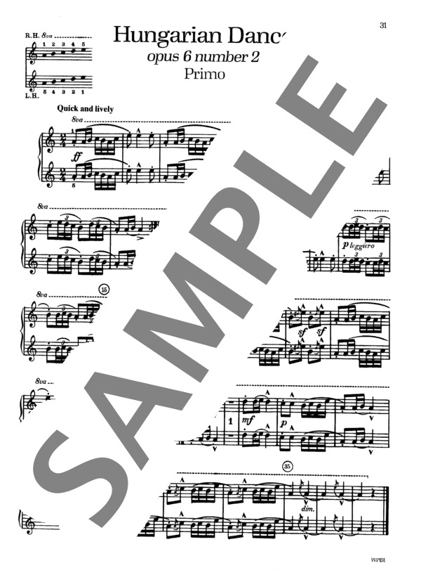 ハンガリーの踊り  (ウィークレー&アーガンブライト編曲 / 4手連弾譜） (ハインリヒ・エンケ) / ピアノ連弾 初〜中級 - サンプル譜面 3/3