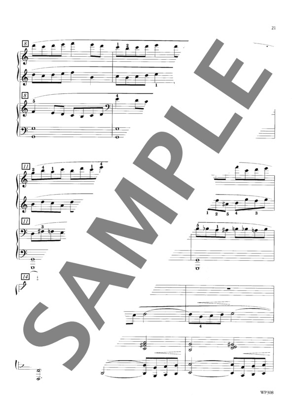 ニュルンベルクのマイスタージンガーより行進曲  (ウィークレー&アーガンブライト編曲 / 4手連弾譜） (リヒャルト・ワーグナー) / ピアノ連弾 初〜中級 - サンプル譜面 3/5