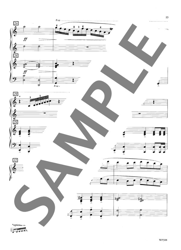 ニュルンベルクのマイスタージンガーより行進曲  (ウィークレー&アーガンブライト編曲 / 4手連弾譜） (リヒャルト・ワーグナー) / ピアノ連弾 初〜中級 - サンプル譜面 5/5