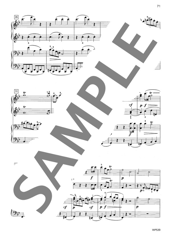 ソナタ 変ロ長調 K.358  (ウィークレー&アーガンブライト編曲 / 4手連弾譜） (ヴォルフガング・アマデウス・モーツァルト) / ピアノ連弾 中級 - サンプル譜面 4/5