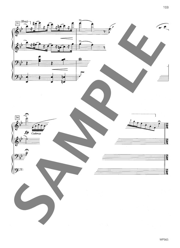 序奏、創作主題による4つの変奏曲と終曲 変ロ長調  (連弾） (フランツ・シューベルト) / ピアノ連弾 中級 - サンプル譜面 5/5