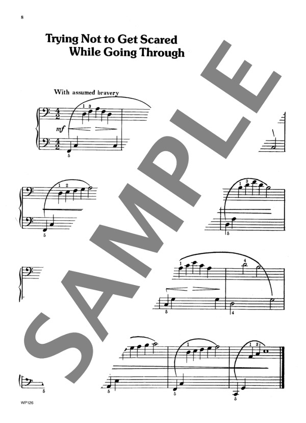 トンネルを通り抜けるとき怖がらないで ~「いつまでもお休みが続けばいいのに」より (ジョン・ロバート・ポー) / ピアノソロ 初級 - サンプル譜面 2/2