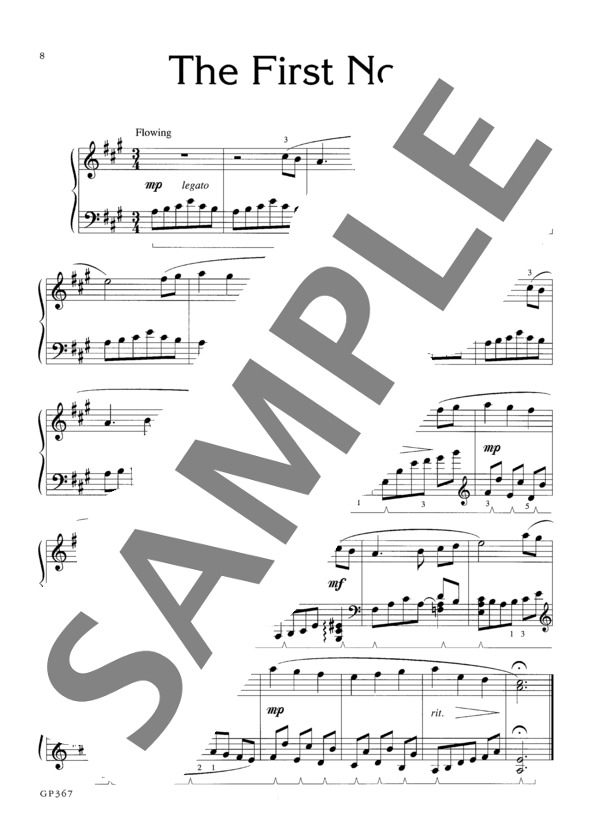 ロシェロール編曲 まきびとひつじを~「クリスマス・アニュー」より (オーギニー・ロシェロール) / ピアノソロ 初〜中級 - サンプル譜面 2/2