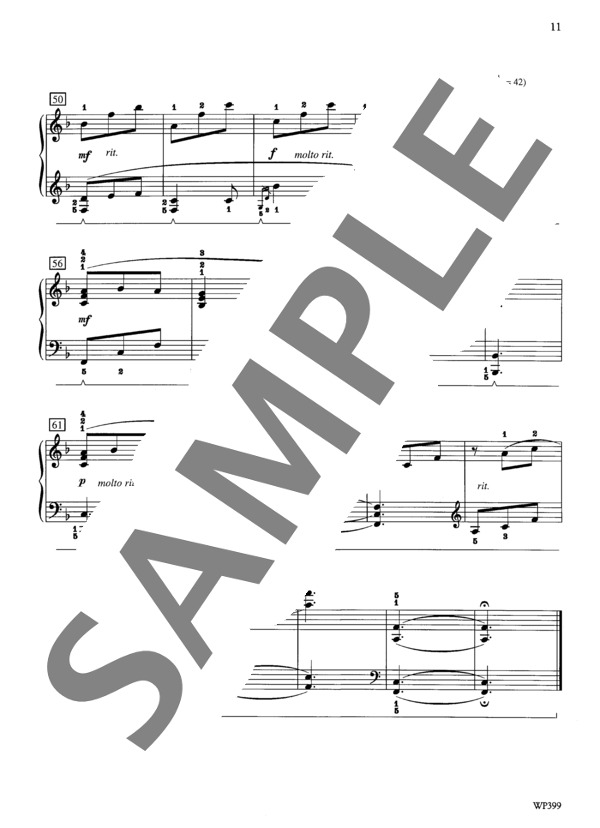 イェーガー編曲 たいまつ手に手に ~「クリスマス・トレジャーズ」より (ジェニーン・ネリス・イェーガー) / ピアノソロ 中級 - サンプル譜面 3/3