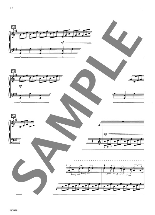 イェーガー編曲 もろびと声あげ ~「クリスマス・トレジャーズ」より (ジェニーン・ネリス・イェーガー) / ピアノソロ 中級 - サンプル譜面 5/5