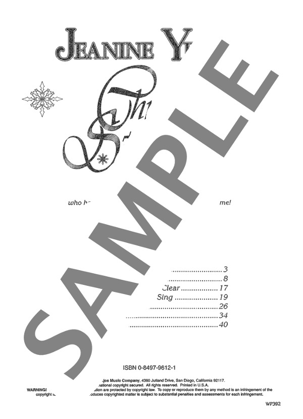 イェーガー編曲 この幼な児はどなたでしょう（グリーンスリーブス) ~「クリスマス・スプレンダーズ」より (ジェニーン・ネリス・イェーガー) / ピアノソロ 中級 - サンプル譜面 1/5