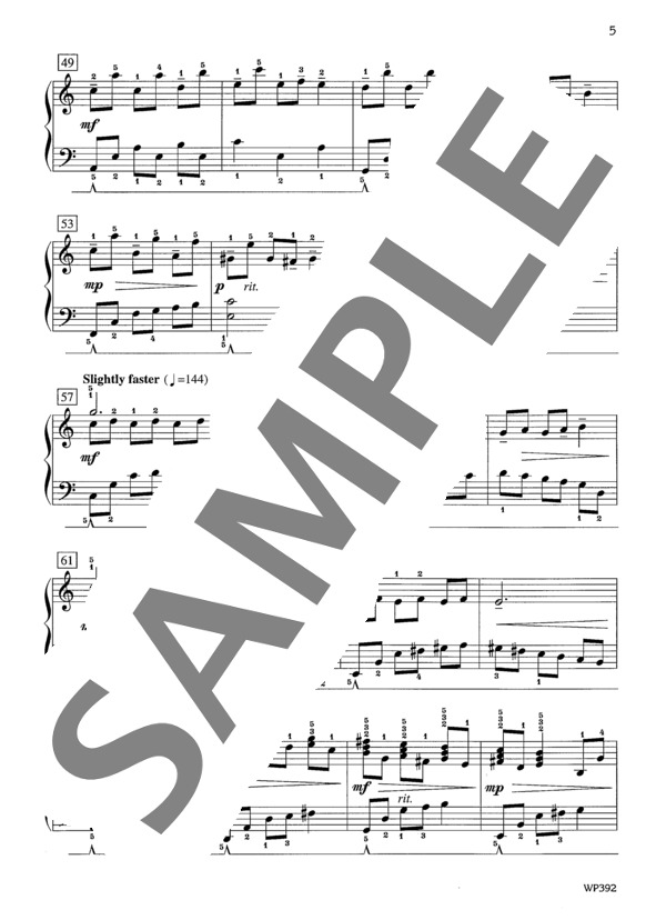 イェーガー編曲 この幼な児はどなたでしょう（グリーンスリーブス) ~「クリスマス・スプレンダーズ」より (ジェニーン・ネリス・イェーガー) / ピアノソロ 中級 - サンプル譜面 4/5