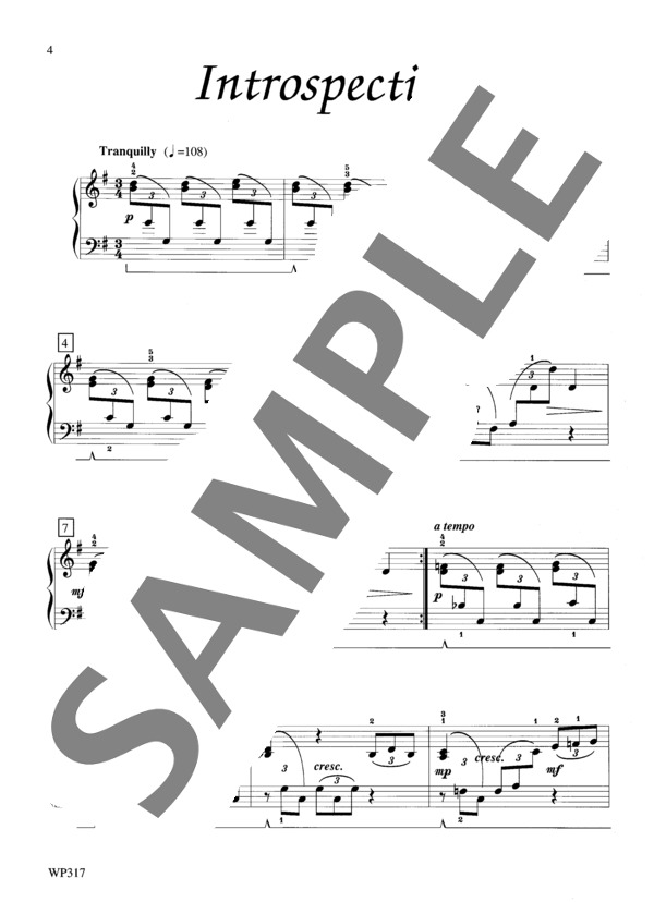 イントロスペクション ~「エレガンス・イン・スタイル」より (ジェニーン・ネリス・イェーガー) / ピアノソロ 中級 - サンプル譜面 2/4