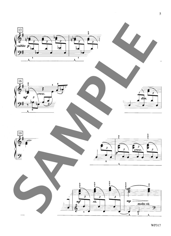 イントロスペクション ~「エレガンス・イン・スタイル」より (ジェニーン・ネリス・イェーガー) / ピアノソロ 中級 - サンプル譜面 3/4