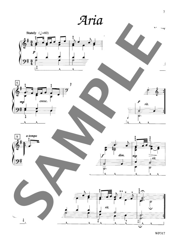 アリア ~「エレガンス・イン・スタイル」より (ジェニーン・ネリス・イェーガー) / ピアノソロ 中級 - サンプル譜面 2/2