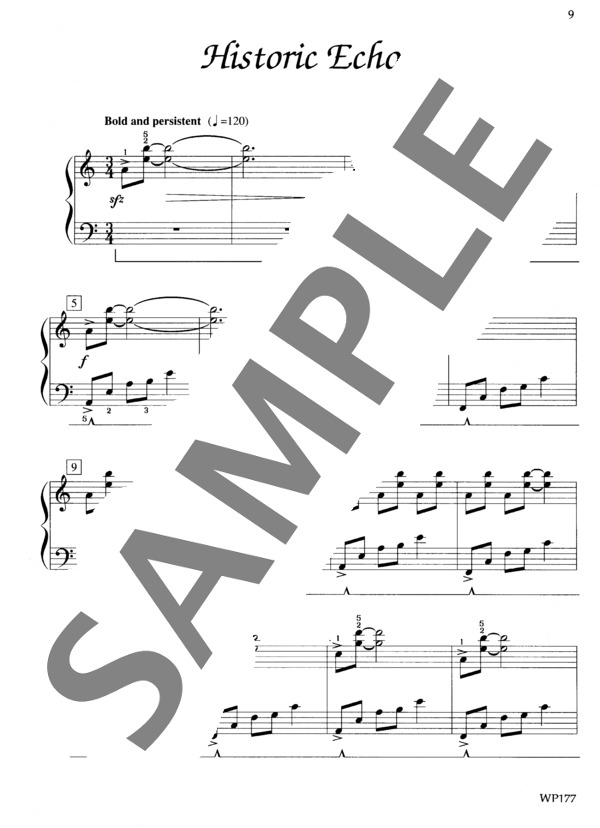 歴史の響き ~「デジャヴユ」より (ジェニーン・ネリス・イェーガー) / ピアノソロ 初〜中級 - サンプル譜面 2/4