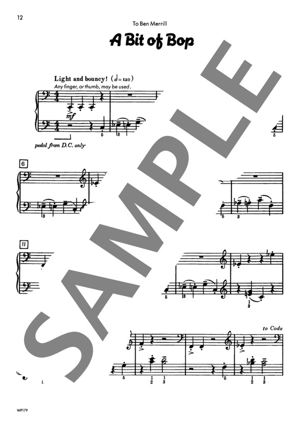 ちょっとしたバップ ~「ジャスト・フォー・ファン」より (ジェニーン・ネリス・イェーガー) / ピアノソロ 初〜中級 - サンプル譜面 2/3