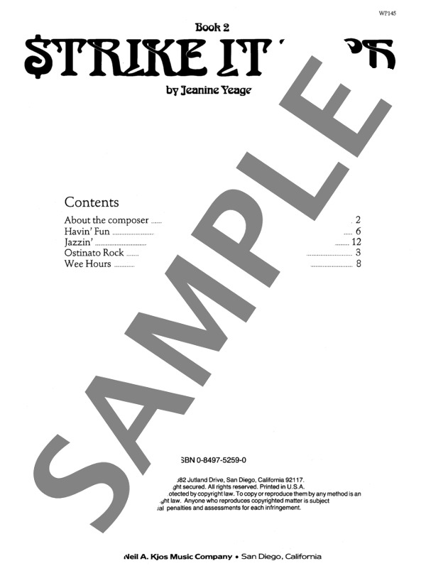 楽しんで ~「ストライク・イット・リッチ 第2巻」より (ジェニーン・ネリス・イェーガー) / ピアノソロ 中級 - サンプル譜面 1/3