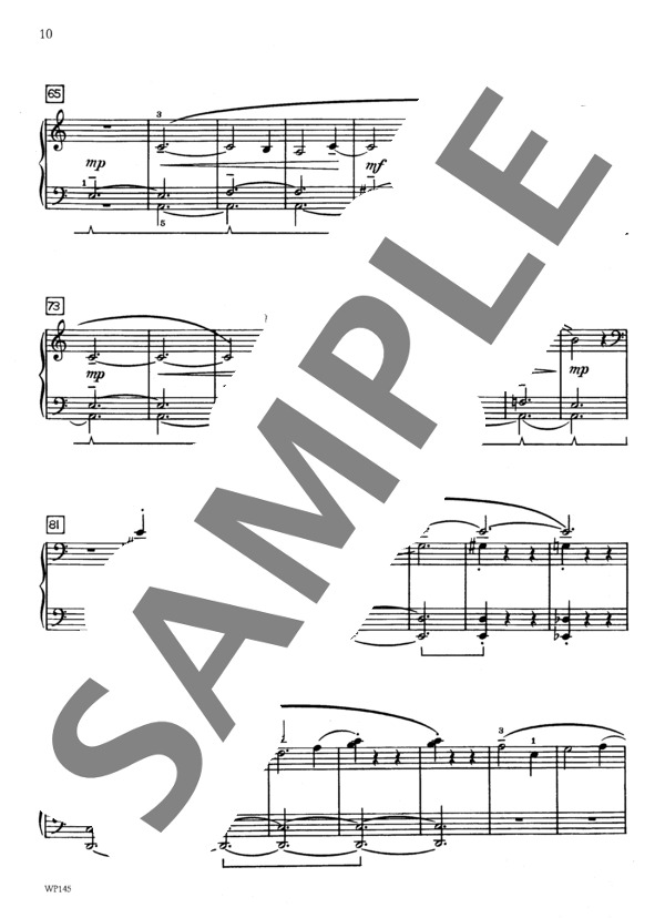 真夜中 ~「ストライク・イット・リッチ 第2巻」より (ジェニーン・ネリス・イェーガー) / ピアノソロ 初〜中級 - サンプル譜面 4/5