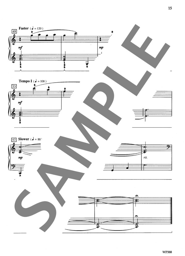 遠い昔の思い出 ~「パーソナル・タッチ」より (ジェニーン・ネリス・イェーガー) / ピアノソロ 初〜中級 - サンプル譜面 5/5