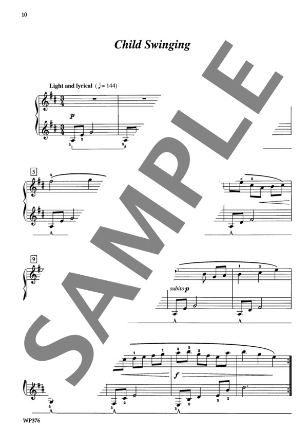スウィングする子ども ~「ウォーターカラー・インプレッションズ」より (ジェニーン・ネリス・イェーガー) / ピアノソロ 初〜中級 - サンプル譜面 2/4