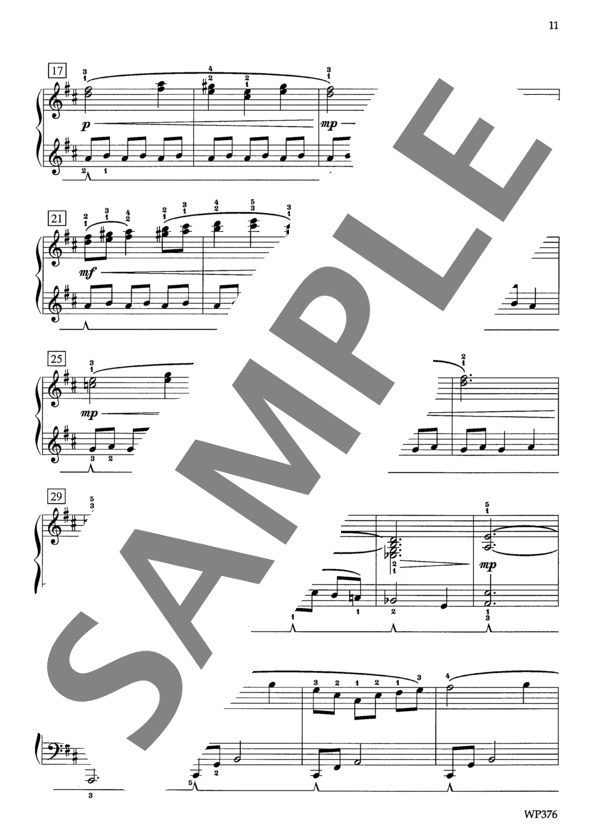 スウィングする子ども ~「ウォーターカラー・インプレッションズ」より (ジェニーン・ネリス・イェーガー) / ピアノソロ 初〜中級 - サンプル譜面 3/4