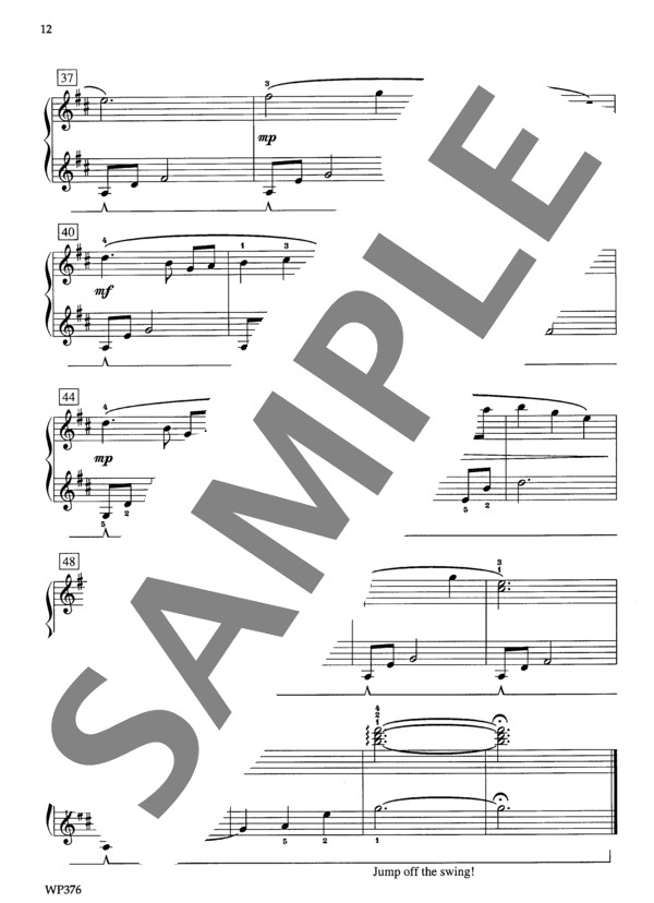 スウィングする子ども ~「ウォーターカラー・インプレッションズ」より (ジェニーン・ネリス・イェーガー) / ピアノソロ 初〜中級 - サンプル譜面 4/4