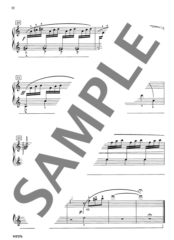 にわか雪 ~「ウォーターカラー・インプレッションズ」より (ジェニーン・ネリス・イェーガー) / ピアノソロ 初〜中級 - サンプル譜面 5/5