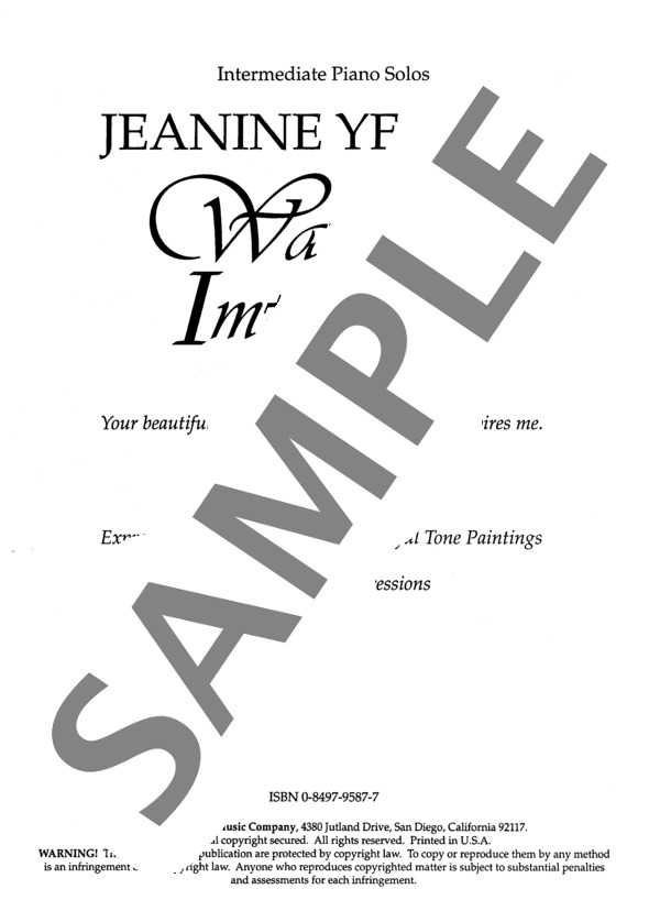 夕暮れの夢 ~「ウォーターカラー・インプレッションズ」より (ジェニーン・ネリス・イェーガー) / ピアノソロ 初〜中級 - サンプル譜面 1/4