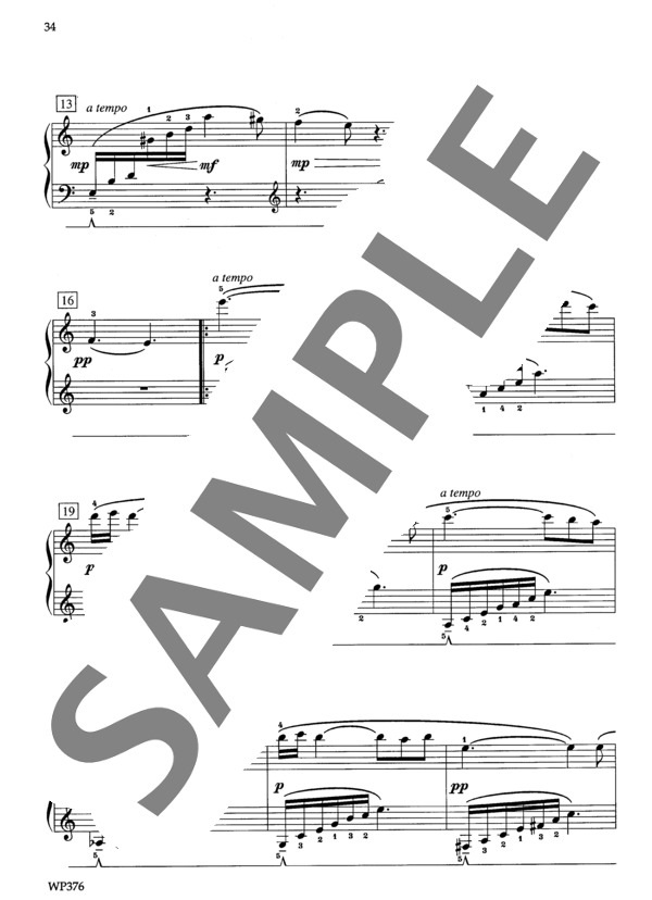 夕暮れの夢 ~「ウォーターカラー・インプレッションズ」より (ジェニーン・ネリス・イェーガー) / ピアノソロ 初〜中級 - サンプル譜面 3/4