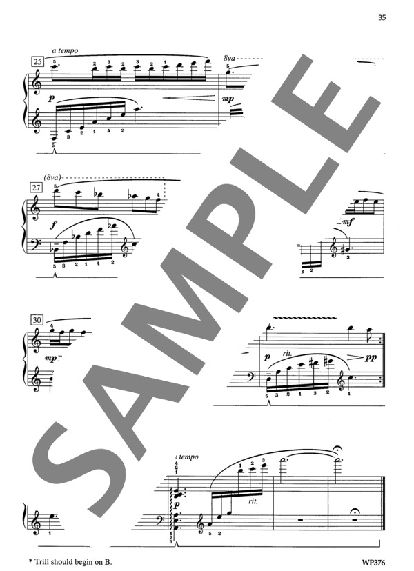 夕暮れの夢 ~「ウォーターカラー・インプレッションズ」より (ジェニーン・ネリス・イェーガー) / ピアノソロ 初〜中級 - サンプル譜面 4/4