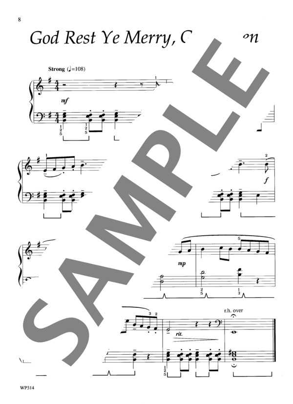 イェーガー編曲 平和と喜びの知らせ~キャロルズ・バイ・キャンドルライトより (ジェニーン・ネリス・イェーガー) / ピアノソロ 初〜中級 - サンプル譜面 2/2