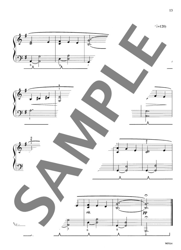 イェーガー編曲 天なる神にはみさかえあれ~キャロルズ・バイ・キャンドルライトより (ジェニーン・ネリス・イェーガー) / ピアノソロ 初〜中級 - サンプル譜面 3/3