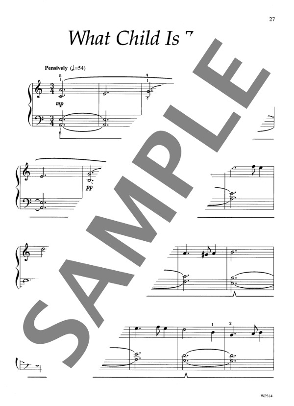 イェーガー編曲 この幼な児はどなたでしょう（グリーンスリーブス)~キャロルズ・バイ・キャンドルライトより (ジェニーン・ネリス・イェーガー) / ピアノソロ 初〜中級 - サンプル譜面 2/3