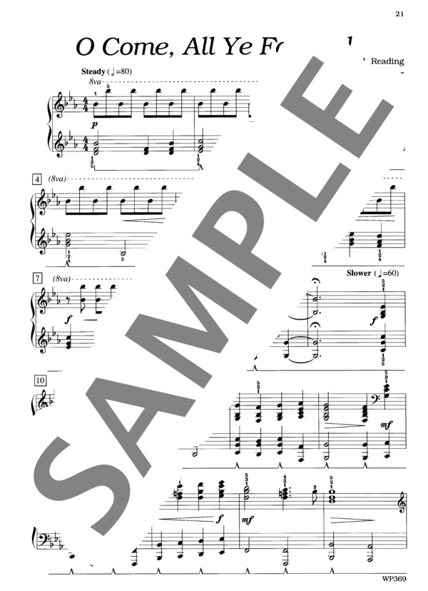 イェーガー編曲 神の御子は~クリスマス・セレブレーションズより (ジェニーン・ネリス・イェーガー) / ピアノソロ 中級 - サンプル譜面 2/5