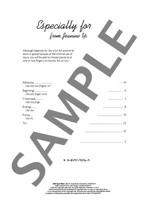 魅力 ~「エスペシャリー・フォー・ユー」より (ジェニーン・ネリス・イェーガー) / ピアノソロ 初〜中級 - サンプル譜面 1/4