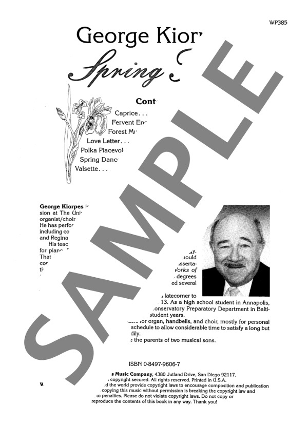 スプリング・ダンス ~「スプリング・フィーバー」より (ジョージ・キォープス) / ピアノソロ 初〜中級 - サンプル譜面 1/4