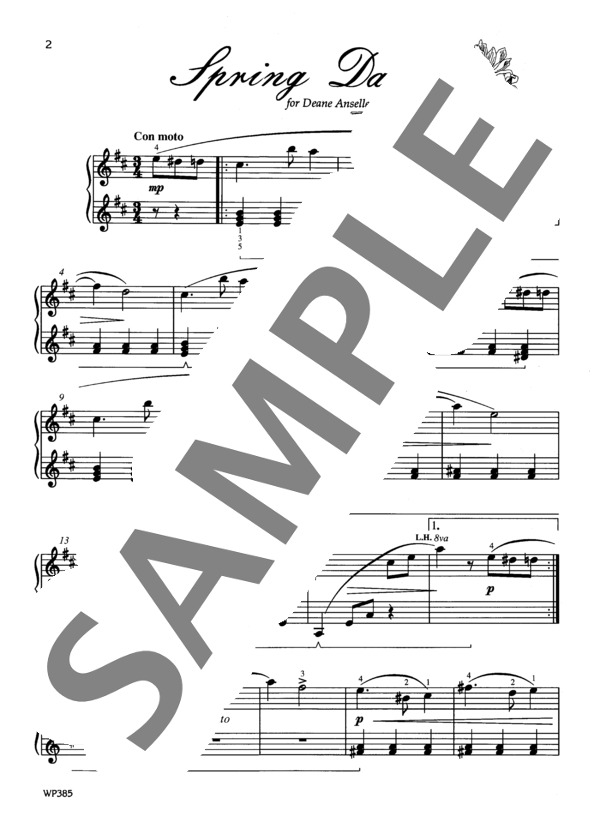 スプリング・ダンス ~「スプリング・フィーバー」より (ジョージ・キォープス) / ピアノソロ 初〜中級 - サンプル譜面 2/4