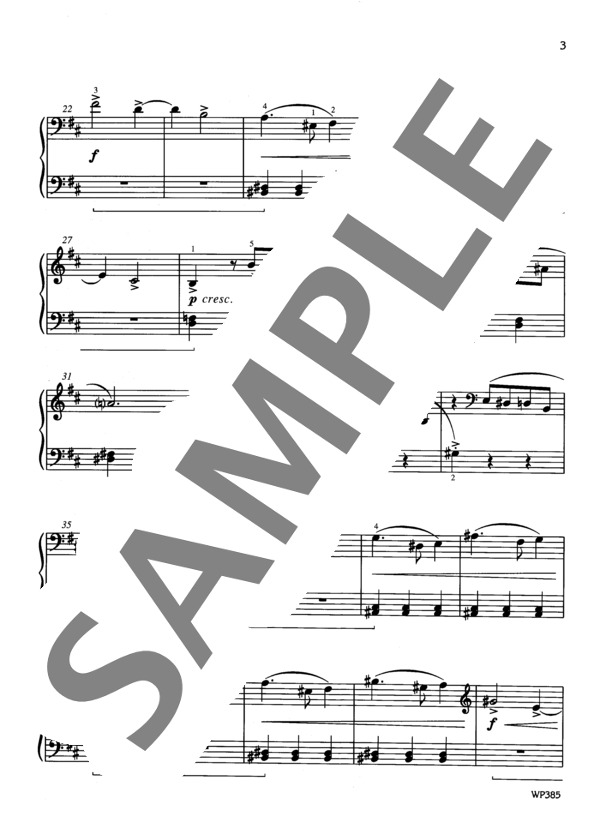 スプリング・ダンス ~「スプリング・フィーバー」より (ジョージ・キォープス) / ピアノソロ 初〜中級 - サンプル譜面 3/4