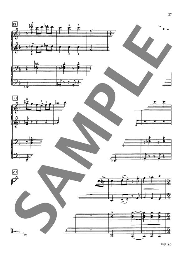 ジャズファン（連弾） (ビル・エヴァンス) / ピアノ連弾 初〜中級 - サンプル譜面 3/4