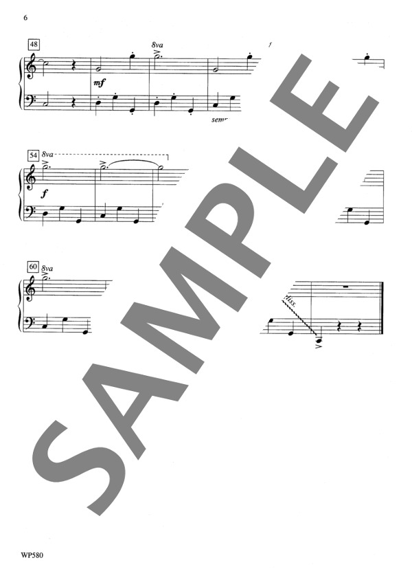 二塁への盗塁 ~「ボールパークのタンゴ」より (マリー・フラヴィン・ドーレン) / ピアノソロ 初〜中級 - サンプル譜面 4/4