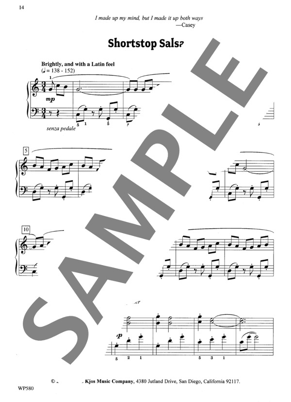 ショートのサルサ ~「ボールパークのタンゴ」より (マリー・フラヴィン・ドーレン) / ピアノソロ 初〜中級 - サンプル譜面 2/4