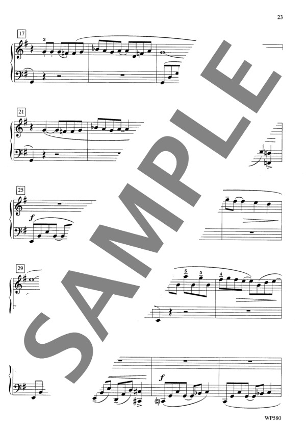 九回の裏 ~「ボールパークのタンゴ」より (マリー・フラヴィン・ドーレン) / ピアノソロ 初〜中級 - サンプル譜面 3/4