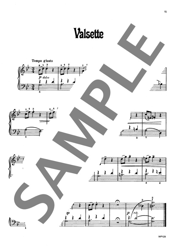 小さなワルツ ~「指人形の組曲」より (アンドレ・デュトキエヴィチ) / ピアノソロ 初〜中級 - サンプル譜面 2/2