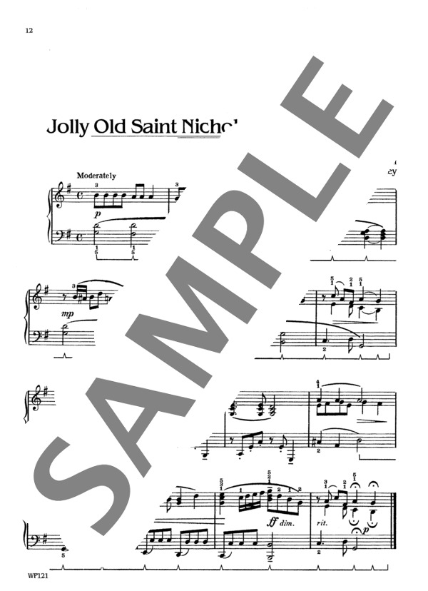 ベティ・コレイ編曲 陽気な聖ニコラスさん~「クリスマス・グリーティング」より (作曲者不詳) / ピアノソロ 初〜中級 - サンプル譜面 2/2