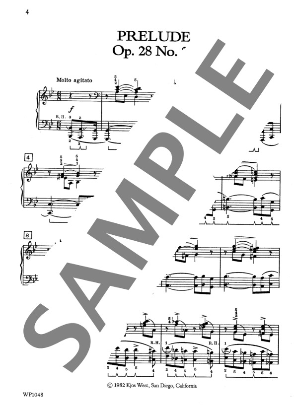 プレリュード ト短調 Op.28-22 (フレデリック・ショパン) / ピアノソロ 中〜上級 - サンプル譜面 2/3