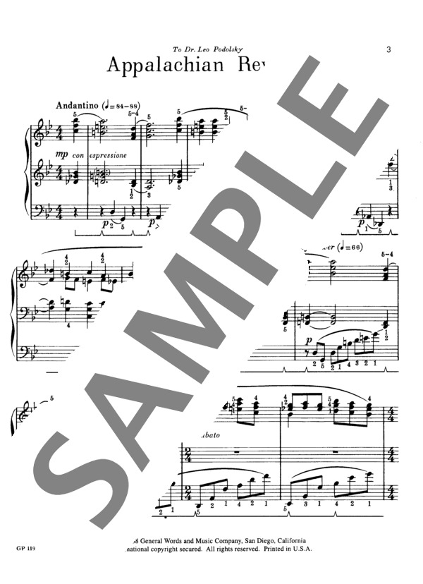 アパラチアの夢 (サラ・ルイス・ディッテンハーバー) / ピアノソロ 中級 - サンプル譜面 2/5