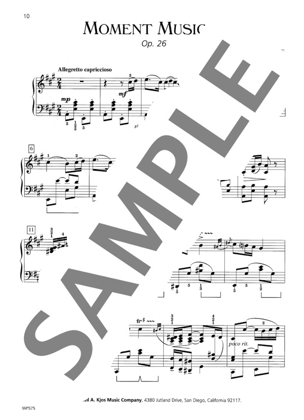 楽興の時 Op.26 ~「五つの性格的小品」より (アルフレッド・バリーリ) / ピアノソロ 中級 - サンプル譜面 2/5